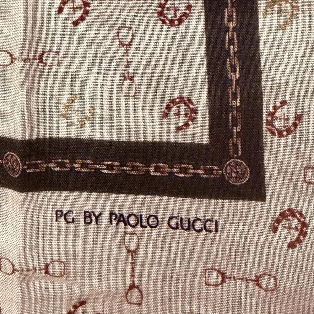 Vintage PG by Paolo Gucci scarf featuring stirrups and bits